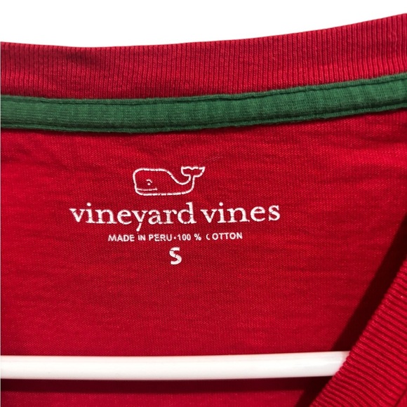 Vineyard Vines Long Sleeve Vintage Whale Fill Pocket T-Shirt Red Men’s Small - Picture 3 of 8